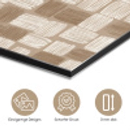 Blok - Patroon - Bruin aluminium wit klein 46 -closeup_DE