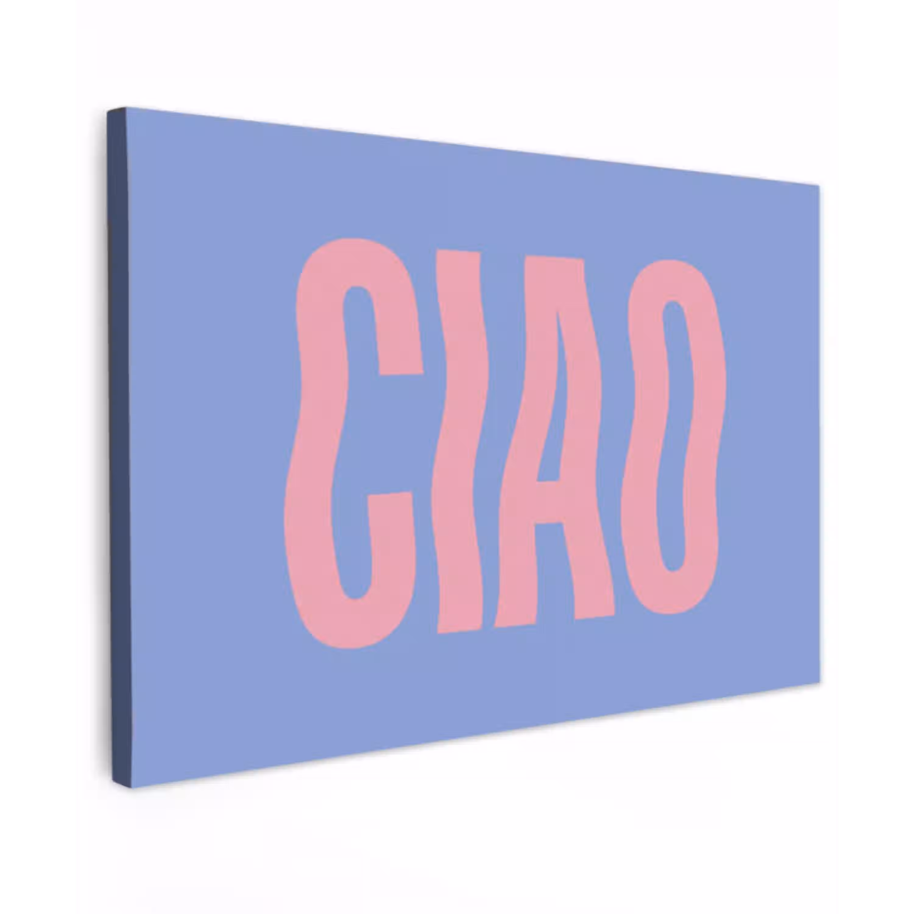 Ciao - Roze - Blauw - Golvend canvas 2cm klein -z3d