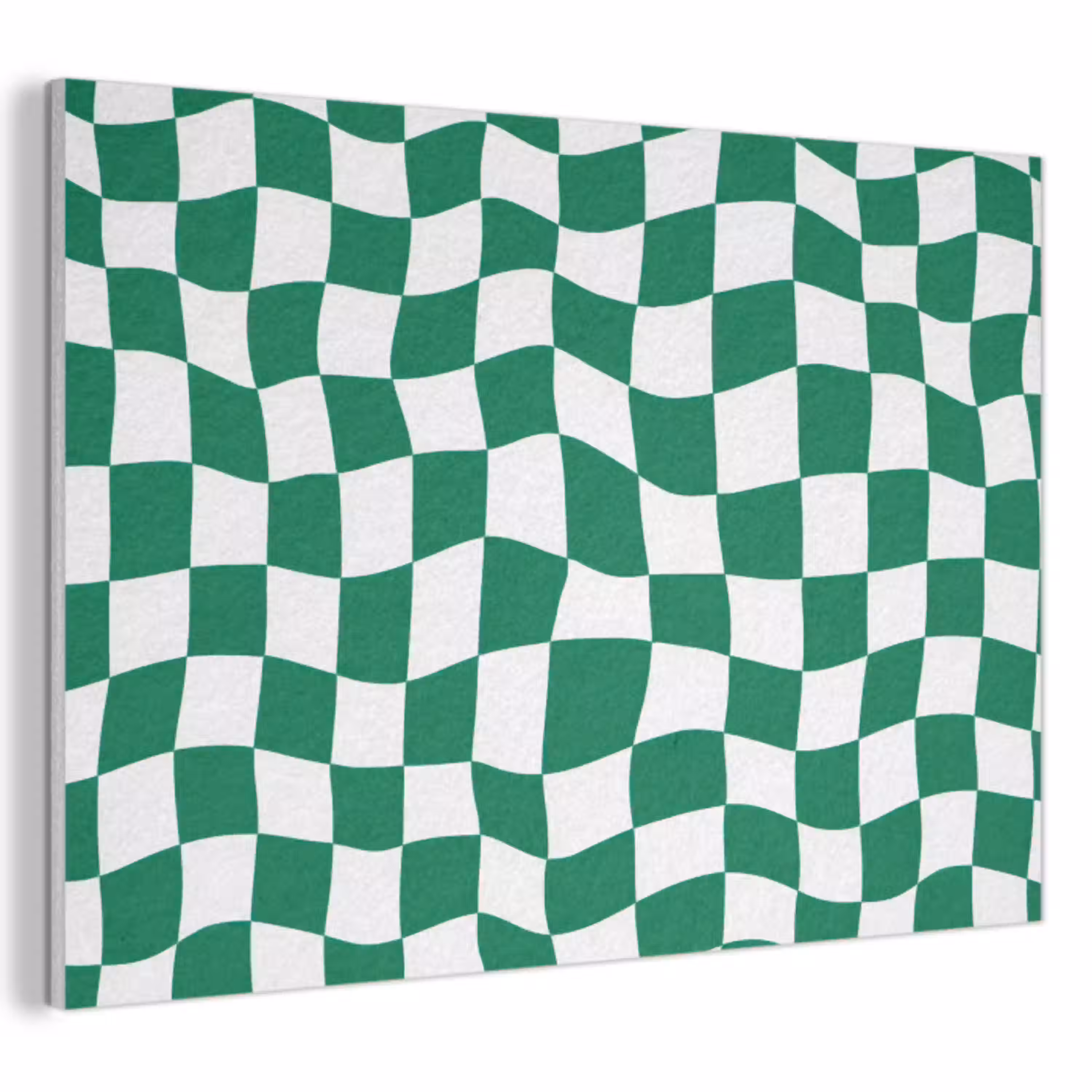 Schaakbord - Golvend - Groen PET vilt klein 837 -3d