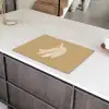 Bananen - Beige - Lijntekening - Minimalistisch Inductie beschermer vinyl 3mm klein -sfeer8