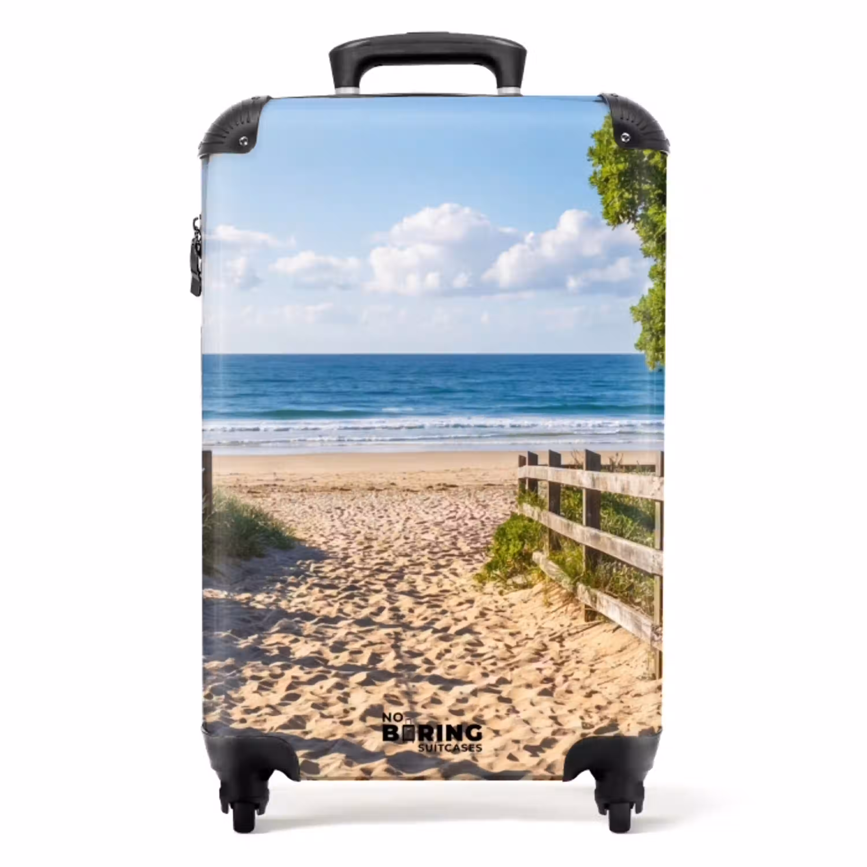 Strand - Zandpad - Oceaan - Natuur NBS - Handbagage koffer - Volwassenen Unisex middel -productfoto_recht