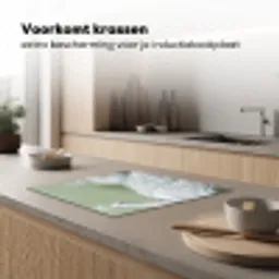 Pauwen - Wit - Natuur - Groen Inductie beschermer vinyl 3mm middel -sfeer1