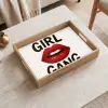 Lip - Girl - Rood - Letters Dienblad Rechthoek middel -sfeer1