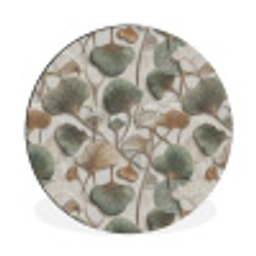 Elegant - Bladeren - Groen Wandcirkel aluminium klein 190 -3d