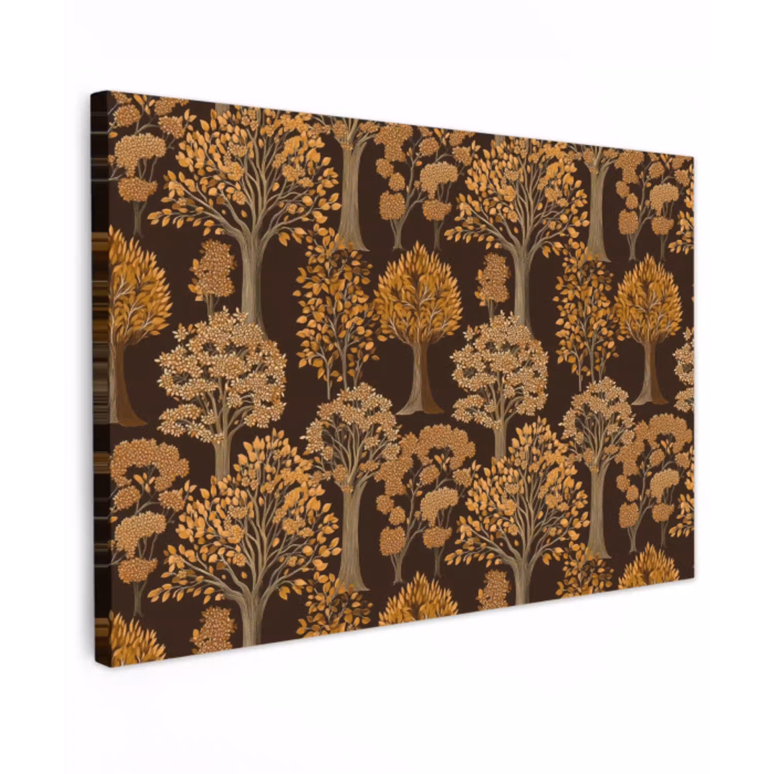 Bomen - Patroon - Bruin Tuinposter op houten frame 2 cm dik klein 845 -3d