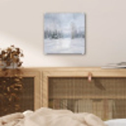 Bospad - Dennen - Sneeuw - Winter - Rustgevend plexiglas 5mm klein -sfeer4