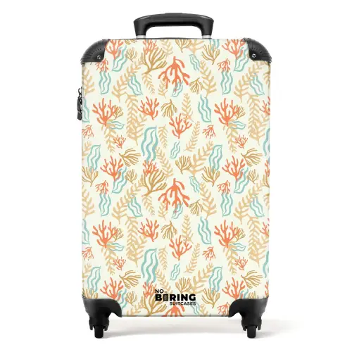 Koraal patroon kleurrijk NBS - Handbagage koffer - Kinderen Unisex middel -productfoto_recht