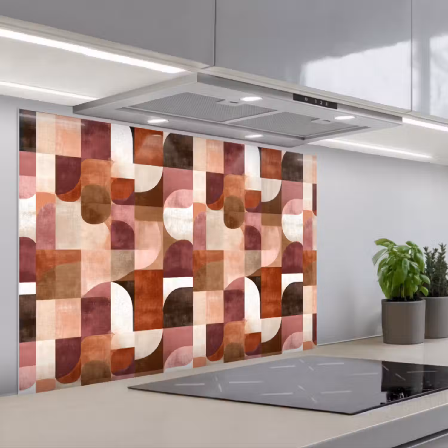 Spritzschutz Küche - Geometrie - Modern - Retro