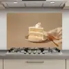 Vanilletaart - Cake - Romig keuken achterwand spatscherm klein -3d_website