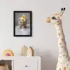 Welpje - Bad - Geel fotolijst zwart zonder passe partout klein -usfeer4_kinderkamer