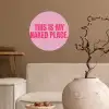 Tekst - Modern - Roze Wandcirkel behangsticker klein -sfeer1