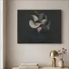 Zwarte - Hoed - Vrouw Textielframe - compleet frame klein -sfeer2