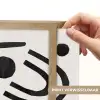 Abstract - Kunst - Vormen - Zwart Light Box met batterij (Wandlamp) middel -USP_websiteprintNL