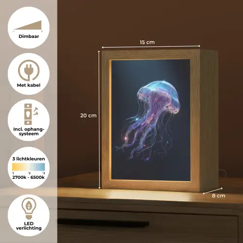 Tentakels - Kwal - Paars - Sprankeling Light Box met kabel (Tafellamp) klein -USP_NL