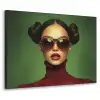 Vrouw - Groen - Bril - Aesthetic - Modern Textielframe - compleet frame klein -3d