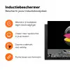 Maan - Geel - Roze - Zwart Inductie beschermer vinyl 3mm klein -zzzzzzz-td-ups