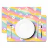 Madeliefjes - Kleurrijk - Pastel - Vrolijk Placemat vinyl groot -zzsfeer2_Kitchenyeah-website