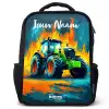 Abstract - Tractor - Groen Rugzak - Zwart middel -3d