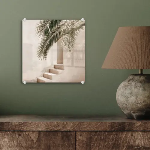 Palmboom - Schaduw - Trap - Beige plexiglas 5mm klein -sfeer3