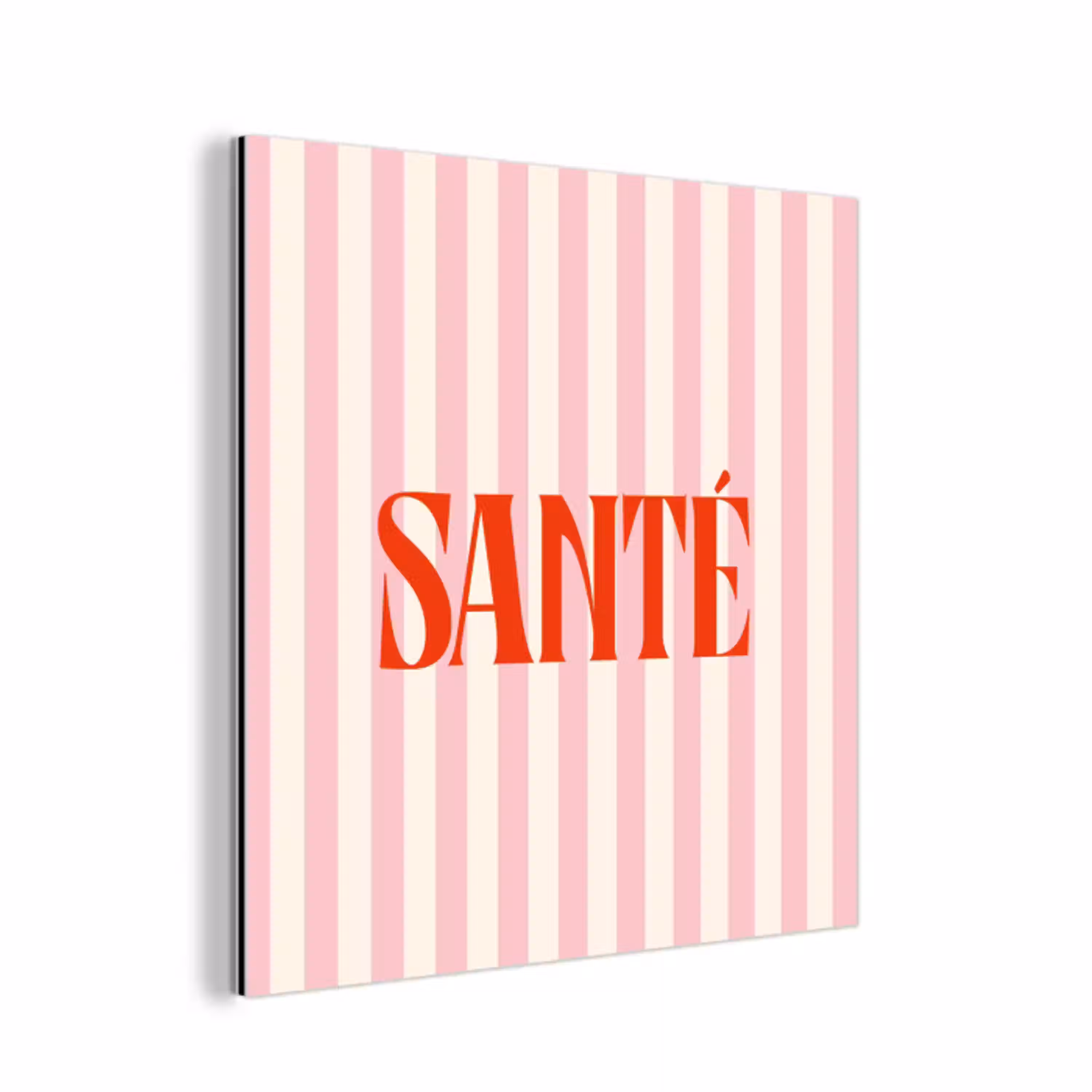 Zachtroze - Rood - Strepen - Santé aluminium wit klein -3d