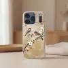 Vogels - Bloesemtak - Bloemen - Oranje Telefoonhoesje iPhone 17 Pro klein -sfeer2