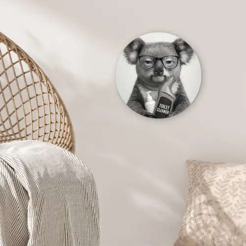 Koala - Bril - Toilet Wandcirkel kunststof plaat 5mm dik klein -sfeer5