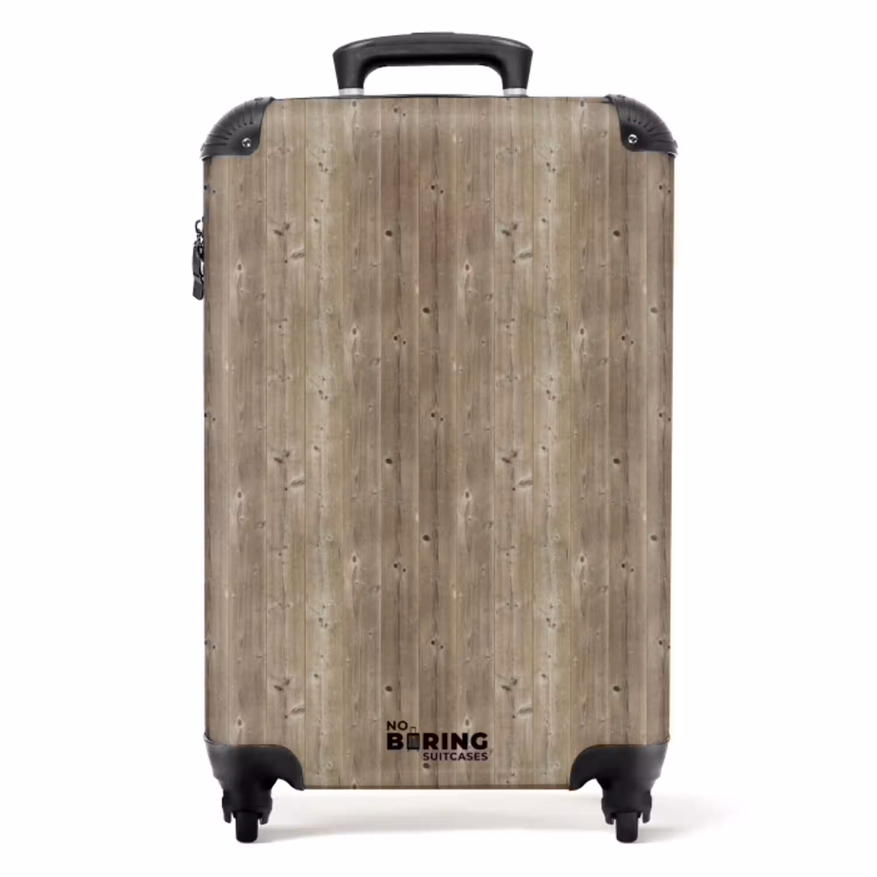 Vergrijsd vurenhout met ruwe textuur NBS - Handbagage koffer - Volwassenen Unisex middel -productfoto_recht