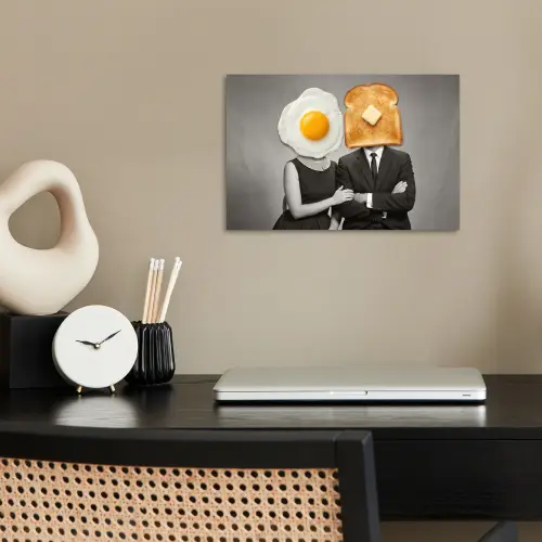 Ontbijt - Koppel - Ei - Brood poster papier klein -sfeer1