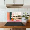 Bloemen - Koffie - Raam keuken achterwand spatscherm klein -sfeer2