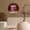 Rode - Velvet - Taart - Eten Wandcirkel kunststof plaat 5mm dik klein -sfeer1