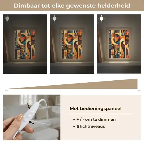 Figuren - Abstract - Symbolen Light Box met kabel (Tafellamp) klein -USP_dimbaarNL