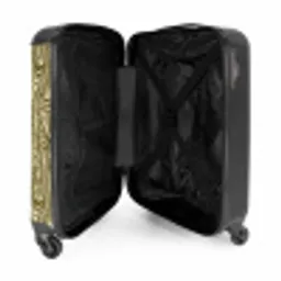Abstract - Marmer - Groen NBS - Handbagage koffer - Volwassenen Unisex middel -binnenkant