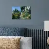 Kat - Vrouw - Bloemen - Huis poster papier klein -sfeer2
