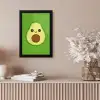 Avocado - Groen - Speels fotolijst zwart zonder passe partout klein -sfeer5
