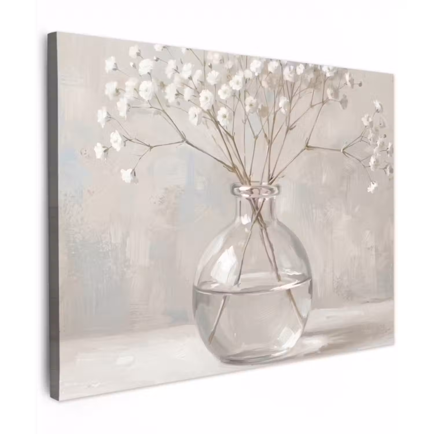 Canvas Print - Gypsifer - Vase - White