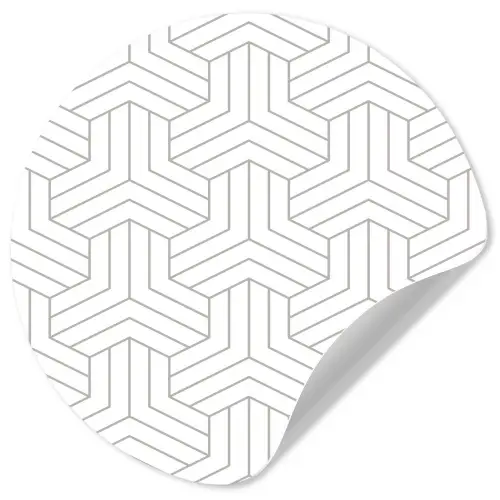 Patronen - Abstract - Zwart - Wit - Geometrie Wandcirkel behangsticker klein 186 -3d