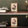 Boeket - Warme tinten - Elegant Light Box met kabel (Tafellamp) klein -sfeer3