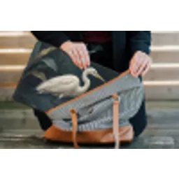 Reiger - Water - Natuur - Modern - Wit laptophoes neopreen klein -tas
