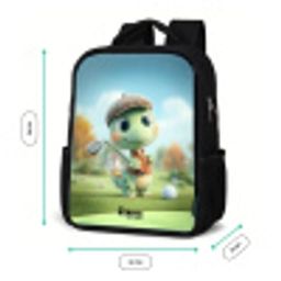 Golf - Dino - Groen Rugzak - Zwart middel -productfoto_formaten