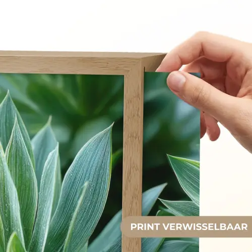 Blad - Plant - Groen - Textuur Light Box met batterij (Wandlamp) middel -USP_websiteprintNL