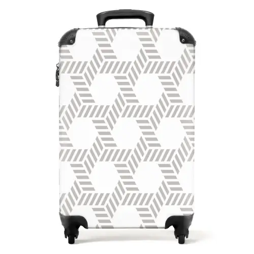 Grafisch - Patroon - Modern -  Opvallend - Begrensd NBS - Handbagage koffer - Kinderen Unisex middel 644 -productfoto_recht