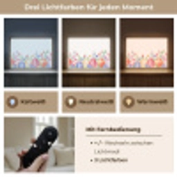 Bloementuin - Kleurrijk - Eieren Light Box met batterij (Wandlamp) middel -USP_lichtkleurDE
