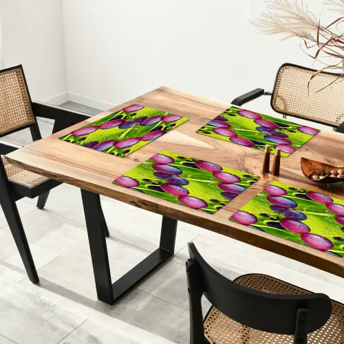 Bessen - Paars - Groen - Dauw Placemat vinyl groot 368 -zzsfeer4_Kitchenyeah-website