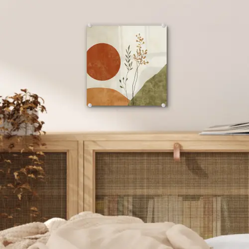 Zon - Abstract - Takken - Oranje plexiglas 5mm klein -sfeer4