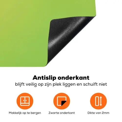 Hoorntje - Schepijs - Groen Inductie beschermer vinyl 3mm klein -zzzzzzz-td-onderkant