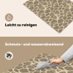 Giraf - Patroon - Beige - Bruin Inductie beschemer met haakjes klein 777 -ky-schoon-de