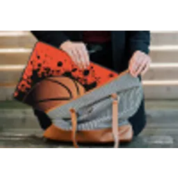 Basketbal - Verf - Sport - Oranje laptophoes neopreen klein -tas