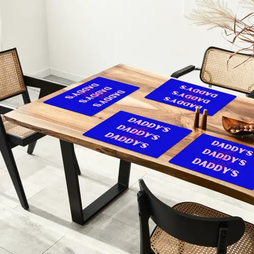 Blauw - Daddy's - Blokletters Placemat vinyl groot -zzsfeer4_Kitchenyeah-website