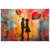 Street art - Liefde - Graffiti - Kunst - Banksy poster papier klein -3d