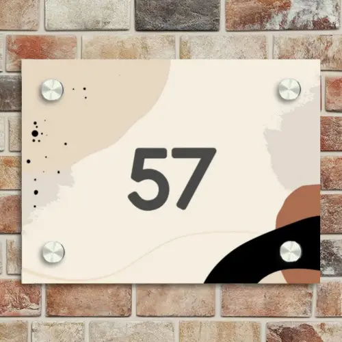 Abstract - Verfspetters - Traditioneel Naambord Rechthoek middel -sfeer3